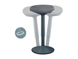 Produktfoto för Leitz Ergo Active Standing Stool with Comfort Seat Dark Grey