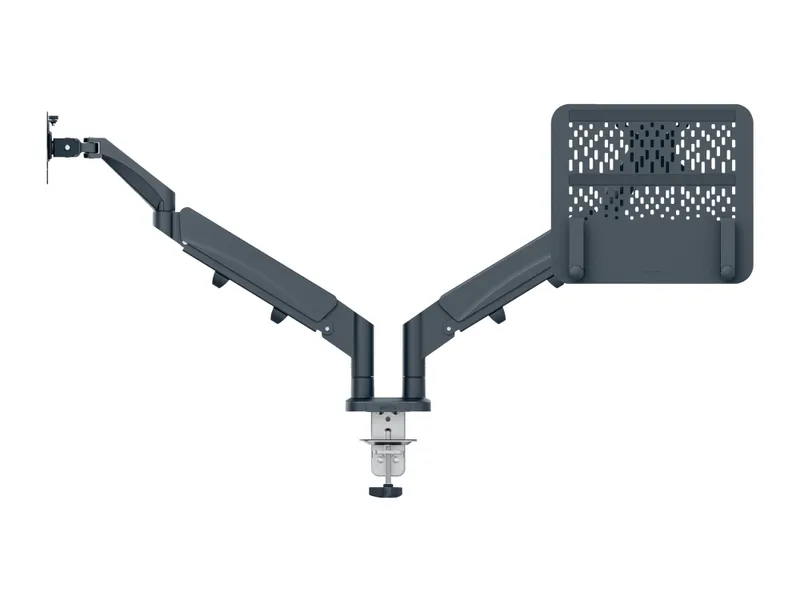 Alternativ bild 0 för Leitz Ergo - Monteringssats (spring-assisted dual arm) - för 2 LCD-bildskärmar eller LCD-bildskärm och bärbar dator - space saving - mörkgrå - skärmstorlek: 17-32