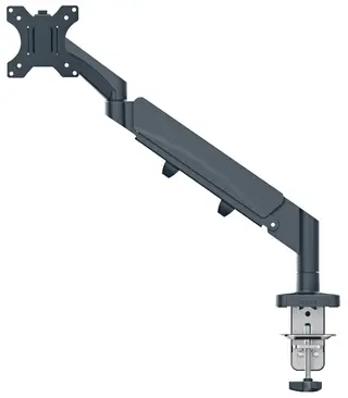 Produktfoto för Leitz Ergo - Monteringssats (spring-assisted single arm) - för LCD-display - space saving - metall - mörkgrå - skärmstorlek: 17-32