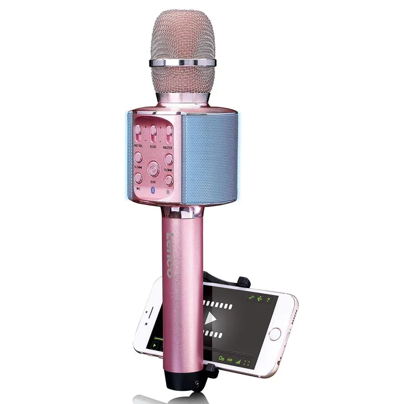 Bild 2 för Lenco BT Mic. And speaker with lights rosegold