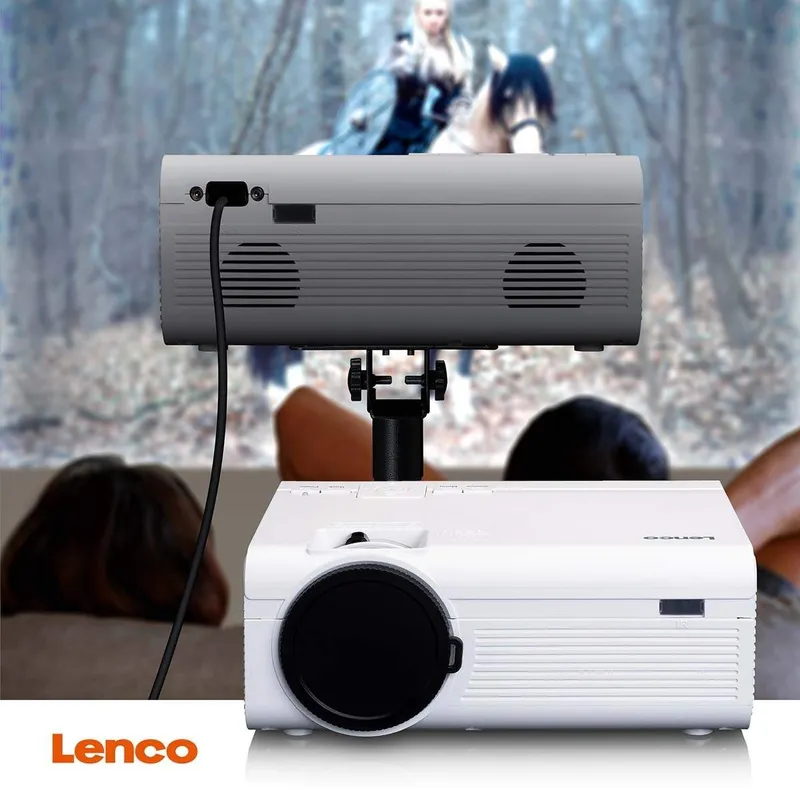 Bild 2 för Lenco LPJ-280WH, 2800 ANSI-lumen, LCD, 800x480, 3000:1, 939,8 - 2540 mm (37 - 100), 1 - 5 m