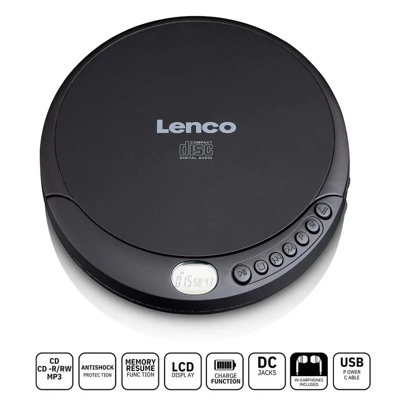Alternativ bild 0 för Lenco Portable CD player with charge function - CD-spelare