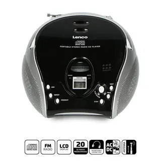 Produktfoto för Lenco Portable fm radio with cd