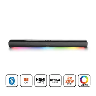 Produktfoto för Lenco SB-042LED - Soundbar - trådlös - Bluetooth - 40 Watt - svart