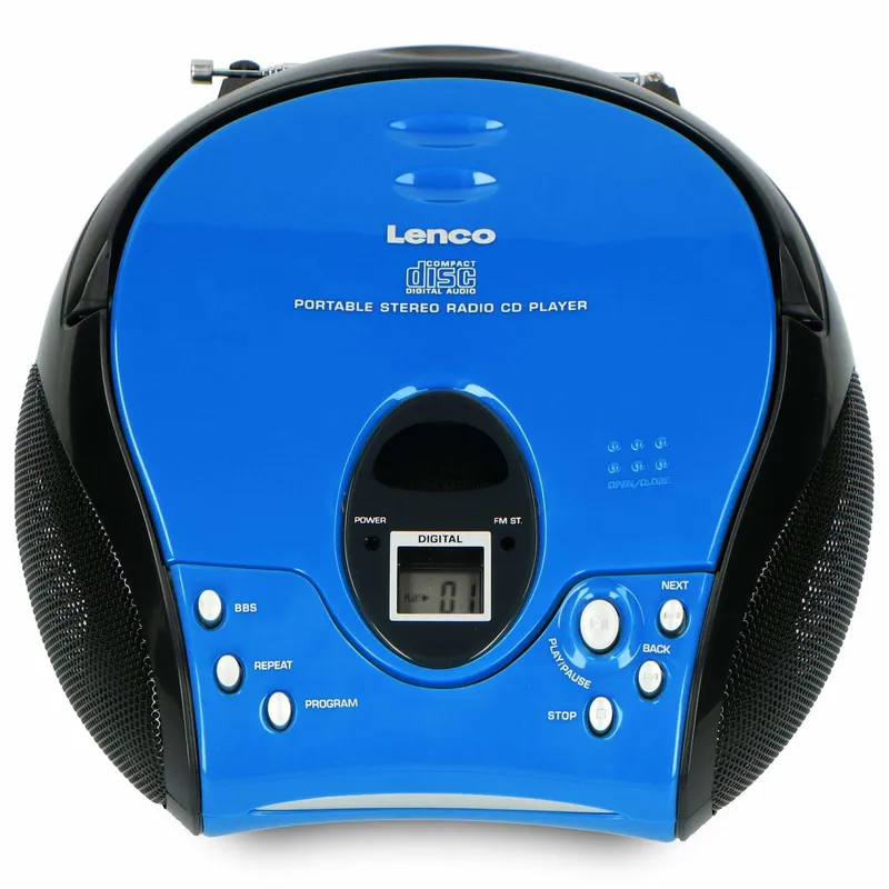 Bild 2 för Lenco SCD-24 - boombox - CD - FM - Stereo - Blue