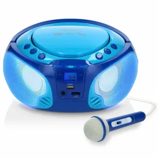 Produktfoto för Lenco SCD-650 blue, Bärbar, FM, LED, 3,5 mm, Blå, Extern