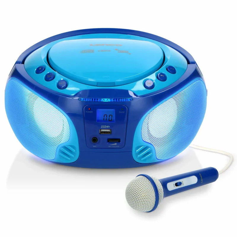 Bild 1 för Lenco SCD-650 blue, Bärbar, FM, LED, 3,5 mm, Blå, Extern