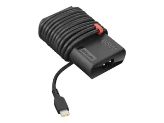 Produktfoto för Lenovo ThinkPad 65W Slim AC Adapter (USB Type-C) - Strömadapter - AC 90-265 V - 65 Watt - svart