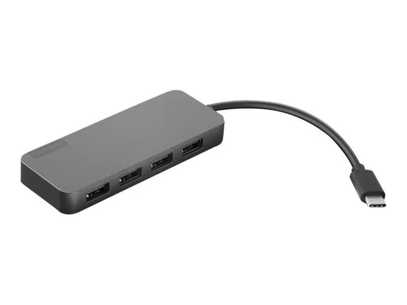 Alternativ bild 0 för Lenovo USB-C to 4 Port USB-A Hub - hub - 4 ports USB Hub - 4 porte - Grey