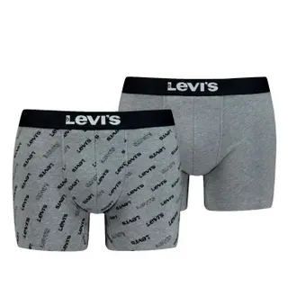 Produktfoto för Levis Kalsonger 2P Logo Aop Boxer Brief Grå bomull XX-Large Herr