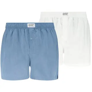 Produktfoto för Levis Kalsonger 2P Men Woven Boxer Vit/Blå bomull X-Large Herr