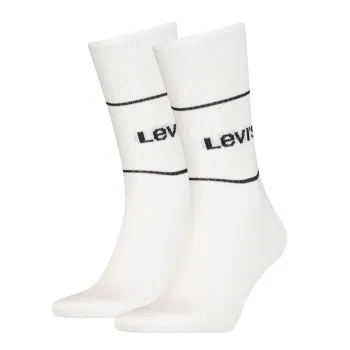 Alternativ bild 0 för Levis Strumpor 2P Organic Cotton Sock Vit/Svart Strl 43/46