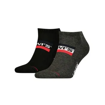 Alternativ bild 0 för Levis Strumpor 2P Sportswear Logo Low Cut Sock Grå/Svart Strl 39/42