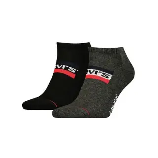 Produktfoto för Levis Strumpor 2P Sportswear Logo Low Cut Sock Grå/Svart Strl 43/46