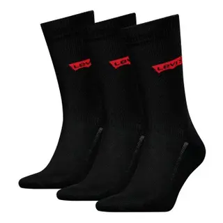 Produktfoto för Levis Strumpor 3P Base Regular Cut Sock Svart Strl 39/42