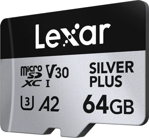 Alternativ bild 0 för Lexar Professional Silver Plus MicroSD/SD - 205MB/s - 64GB