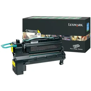 Alternativ bild 0 för Lexmark Toner C792A1YG gul