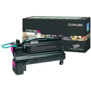 Produktfoto för Lexmark Toner, C792X1MG, magenta, singelförpackning, hög kapacitet