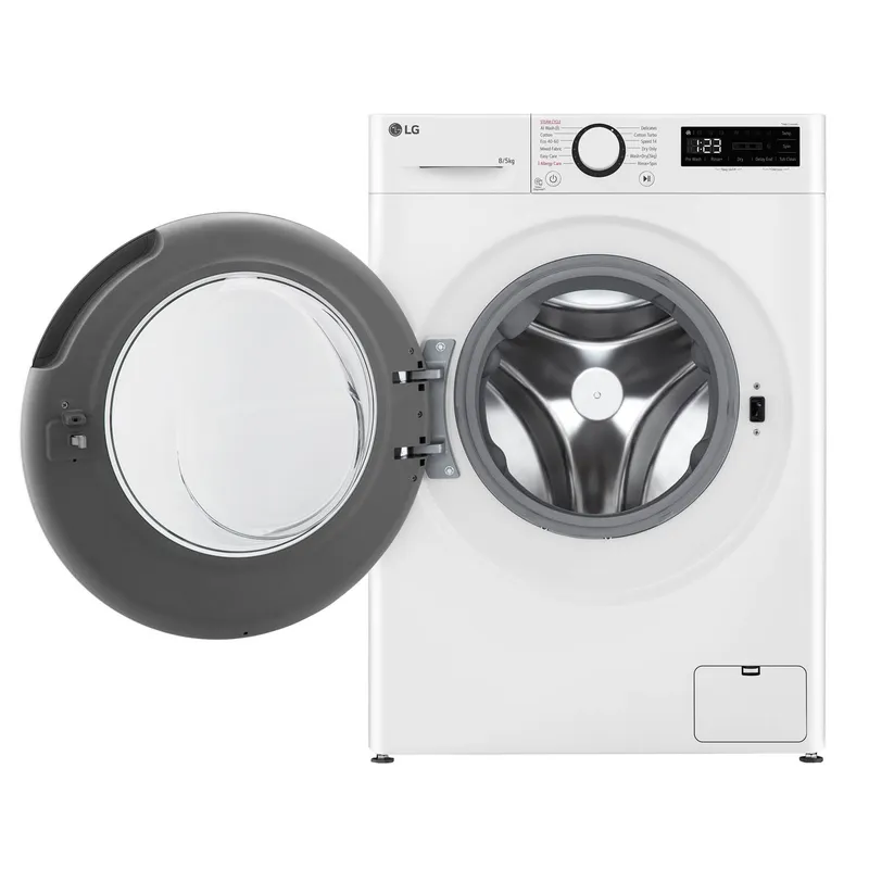 Bild 1 för LG F2Y5PRP6W - Tvättmaskin/torktumlare - bredd: 60 cm - djup: 53.5 cm - höjd: 85 cm - frontmatad - 8 kg - 1200 rpm - vit