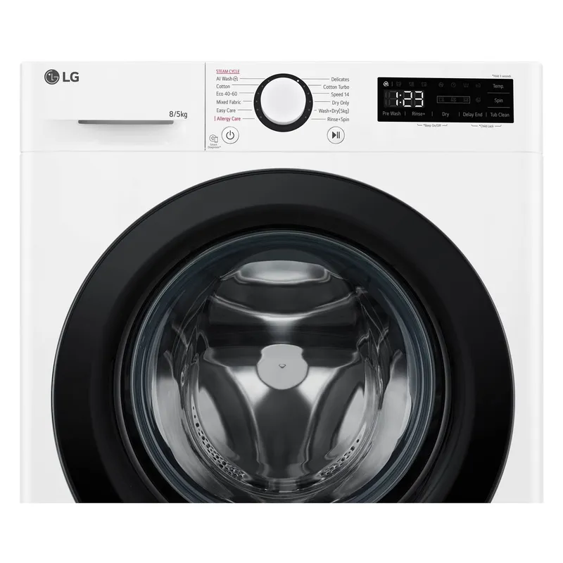 Bild 2 för LG F2Y5PRP6W - Tvättmaskin/torktumlare - bredd: 60 cm - djup: 53.5 cm - höjd: 85 cm - frontmatad - 8 kg - 1200 rpm - vit