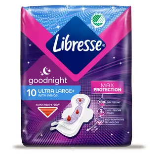 Produktfoto för Libresse Goodnight Ultra Thin Wing 10 st