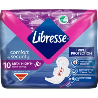 Produktfoto för Libresse Maxi Goodnight 10 st