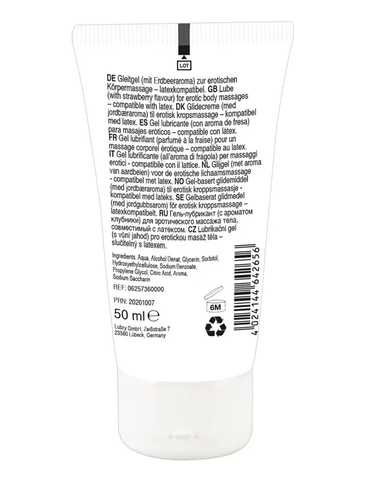 Bild 2 för Lick it! Erotic Massage Gel Strawberry - 50 ml