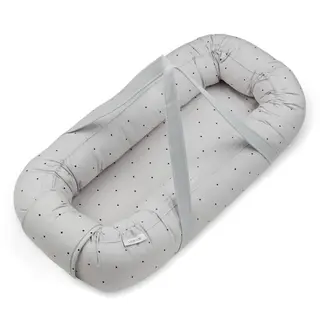 Produktfoto för Liewood babynest Gro, classic dot dumbo grey
