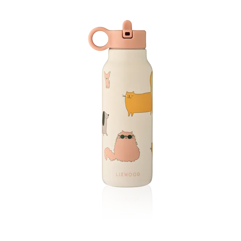 Alternativ bild 0 för Liewood Falk Vattenflaska 350 ml Cats and Dogs (Sandy)