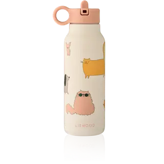 Produktfoto för Liewood Falk Vattenflaska 350 ml Cats and Dogs (Sandy)