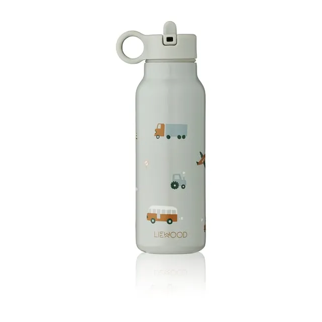 Alternativ bild 0 för LIEWOOD - Falk water bottle - Dricksflaska för barn - 9873 Vehicles/dove blue mix - D 6,4 x H 19,5 cm