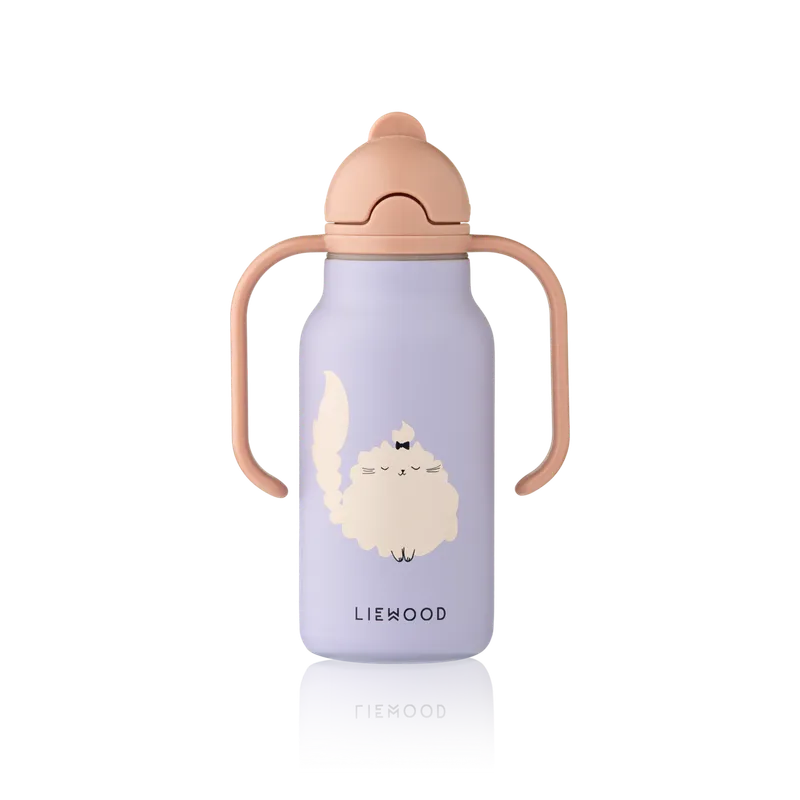 Alternativ bild 0 för Liewood Kimmie vattenflaska 25 cl Cat-Warm lilac
