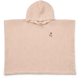 Produktfoto för Liewood Paco badponcho tuscany rose creme de la creme stripe 1-2 år