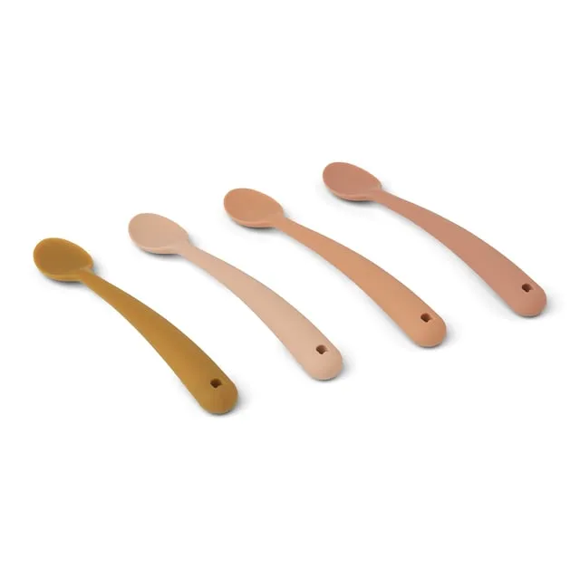 Alternativ bild 0 för Liewood silikonsked Siv 4-pack, tuscany rose multi mix