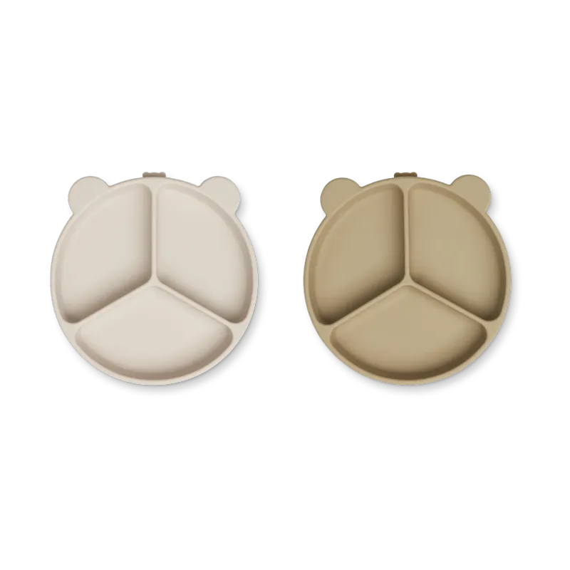Alternativ bild 0 för Liewood tallrik Stacy 2-pack, sandy/oat