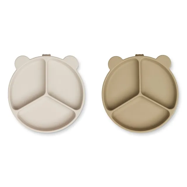 Alternativ bild 0 för Liewood tallrik Stacy 2-pack, sandy/oat
