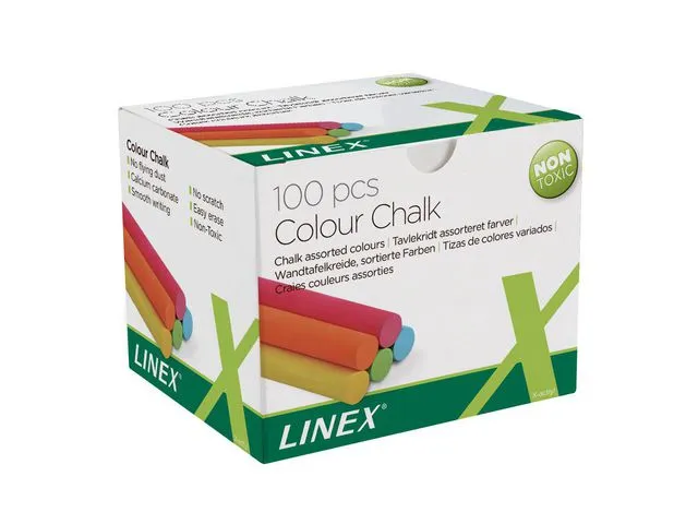 Alternativ bild 0 för Linex Tavelkrita LINEX sort färger 100/fp