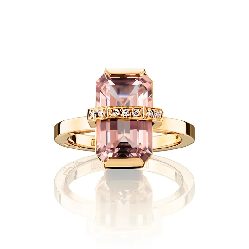 Alternativ bild 0 för Little Bend Over - Morganite Ring Guld 15.00 mm