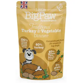 Produktfoto för Little BigPaw Turkey & Vegetables Dinner (85 g)