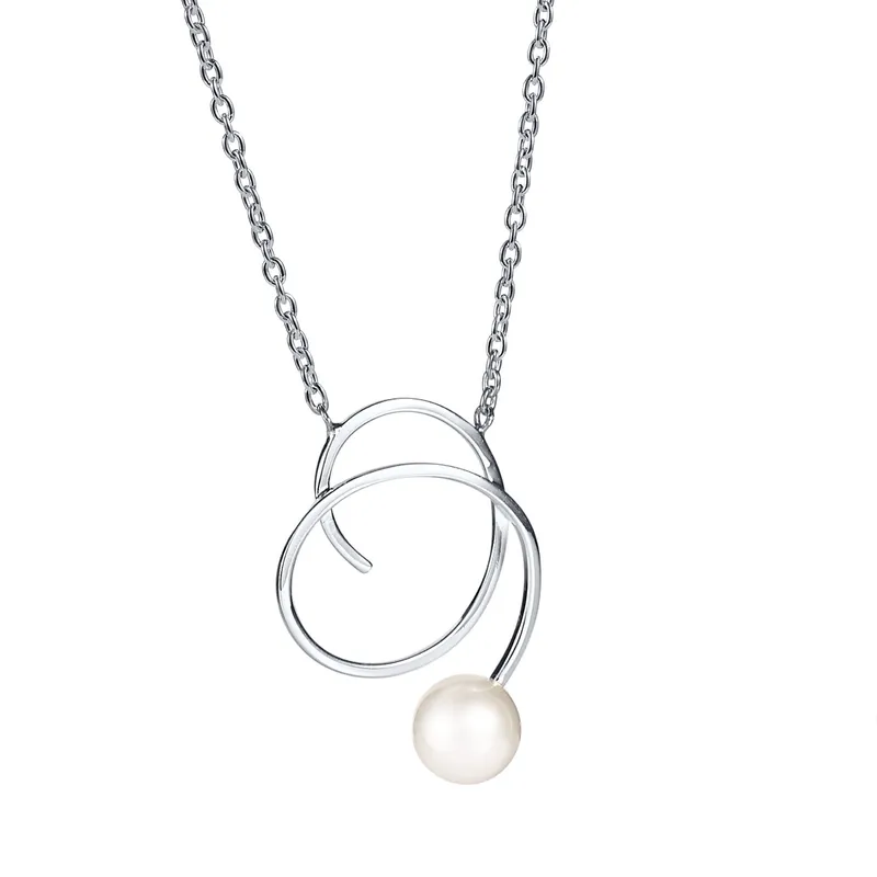 Alternativ bild 0 för Little Curly Pearly Halsband Silver 42-45 cm