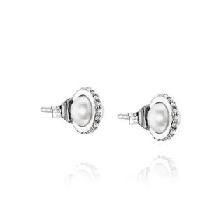 Produktfoto för Little Day Pearl & Stars Örhänge Vitguld