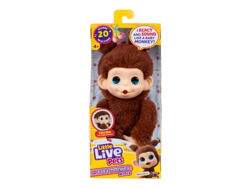 Alternativ bild 0 för LITTLE LIVE PETS MY BABY MINI MONKEY BROWN CHERRI