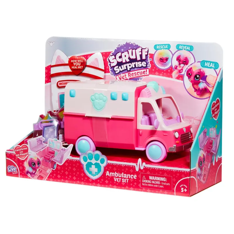 Alternativ bild 0 för Little Rescue Scruff-a-luvs Ambulance Playset