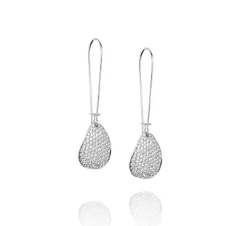 Produktfoto för Little Rose Petal & Stars Örhänge Vitguld