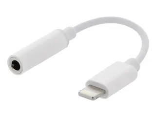 Produktfoto för Ljudadapter EPZI Lightning till 3,5 mm, aluminiumhölje, kabellängd 45 mm, silver / IPLH-595