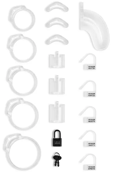 Bild 2 för Lockdown Chastity Cage Clear Large Kyskhetsbur