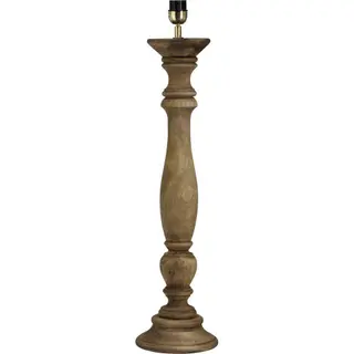 Produktfoto för Lodge lampfot aged brown 38cm (Trä)
