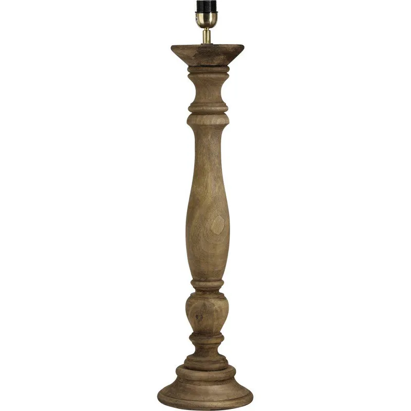 Bild 1 för Lodge lampfot aged brown 38cm (Trä)