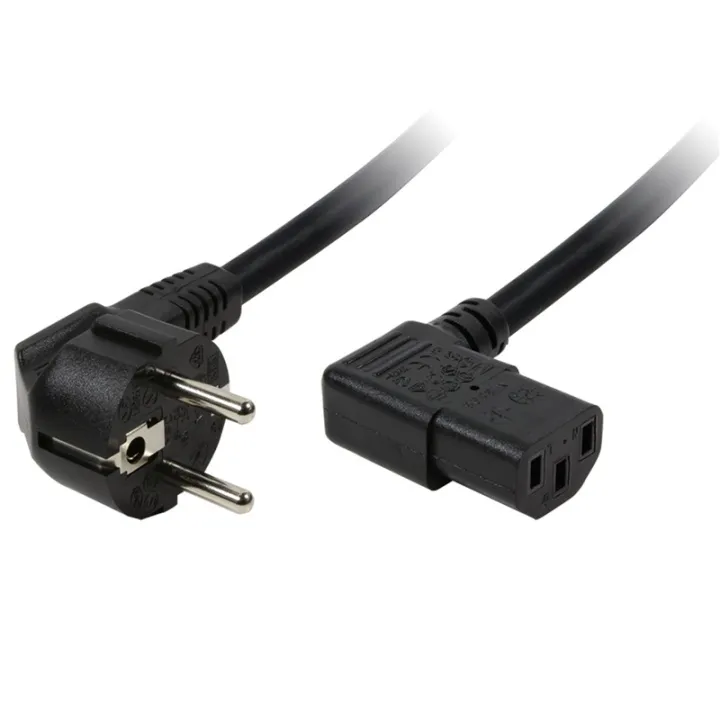 Alternativ bild 0 för LogiLink Apparatkabel CEE 7/7 90° - C13 90° Svart 2m