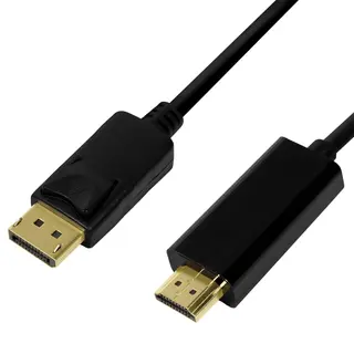 Produktfoto för LogiLink CV0127, 2 m, DisplayPort, HDMI Typ A (Standard), Hanstik, Rakt